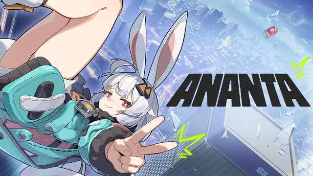Thumbnail of the Ananta Teaser Trailer: a smiling white-haired rabbit-ear character making a peace sign beside the ANANTA title